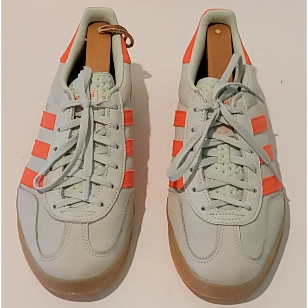 Adidas Gazelle Women's Wanulu Lucky Red and Cream Leather Sneakers Sz 8